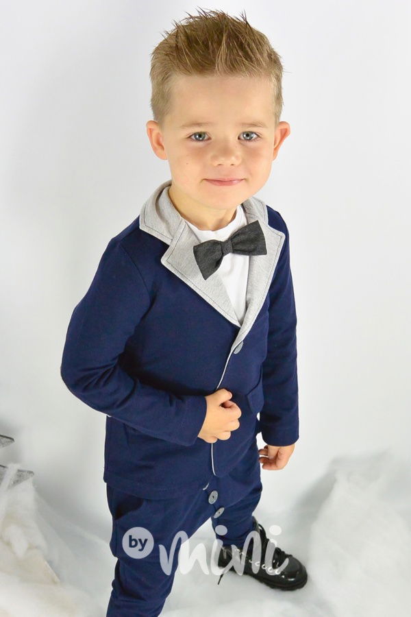 Chlapecké bavlněné modré sako