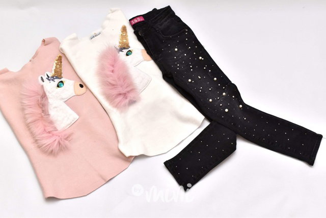 Kimono svetřík unicorn růžový