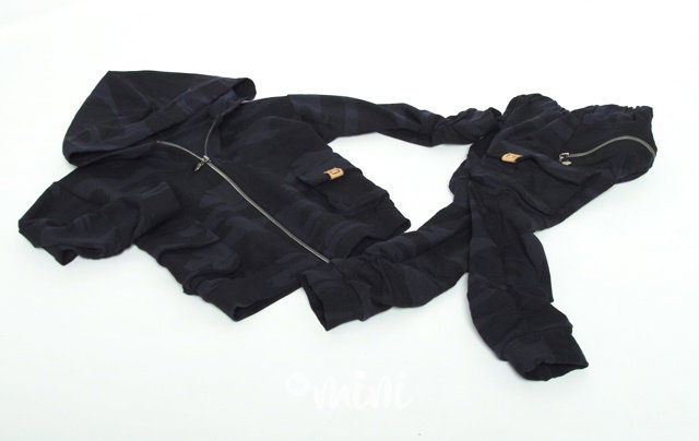 Dark blue army baggy kapsáče zip