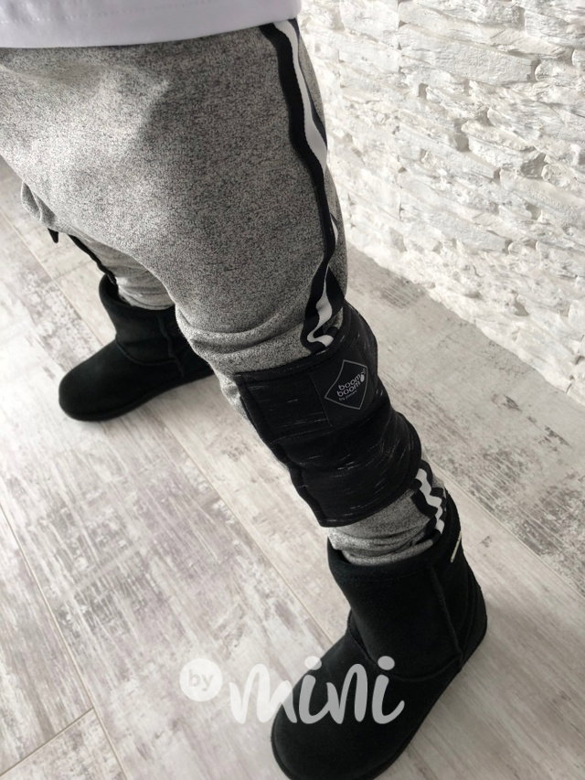 Hipster šedé teplé baggy tepláčky