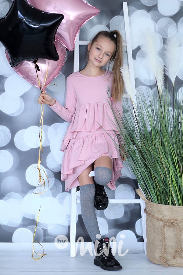 Maxi volánkové PINK šaty