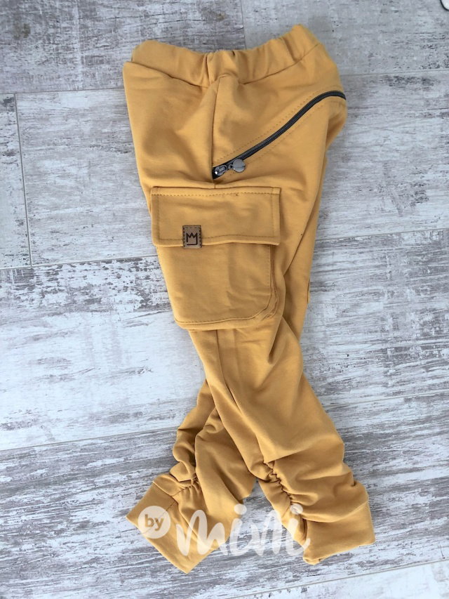 Mustard baggy kapsáče zip
