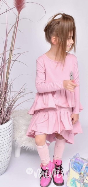 Maxi volánkové PINK šaty