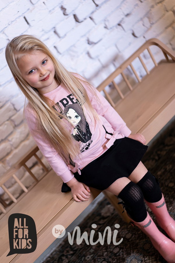 SUPER dívčí mikina s mašličkami pink