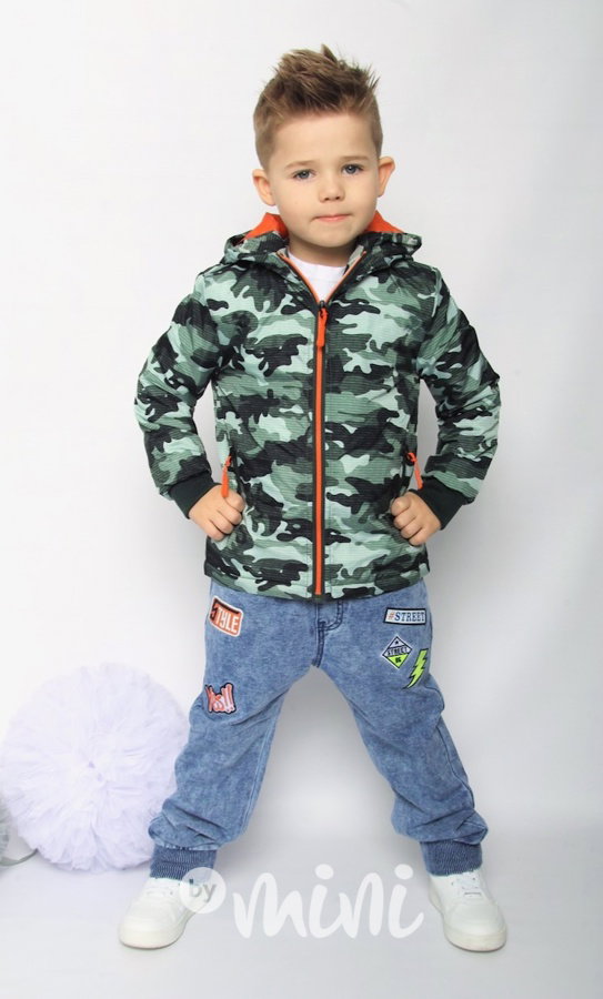 Delší funkční army bundička green