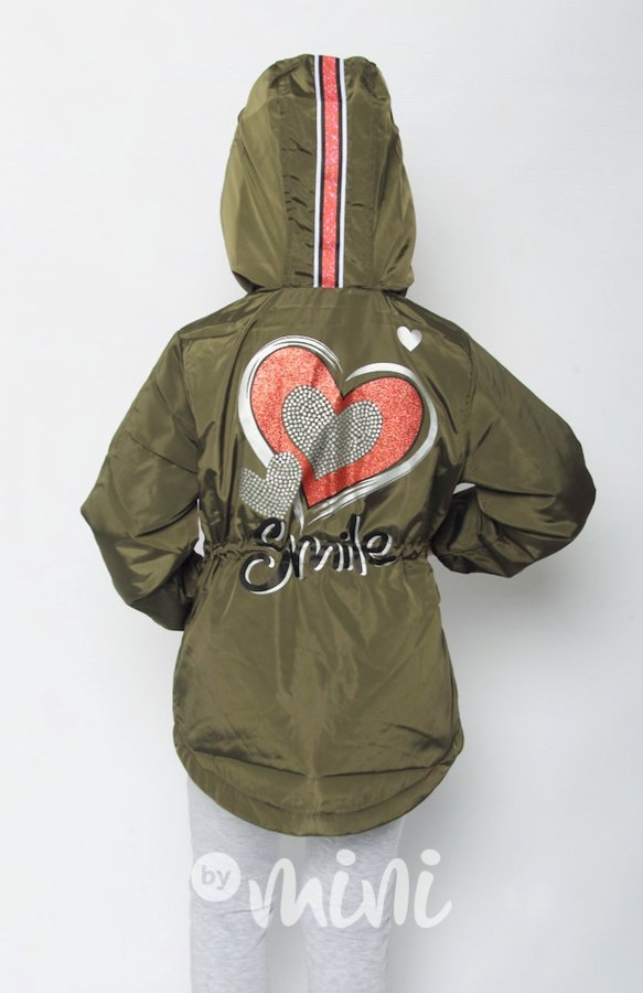 Smile jarní dívčí parka khaki