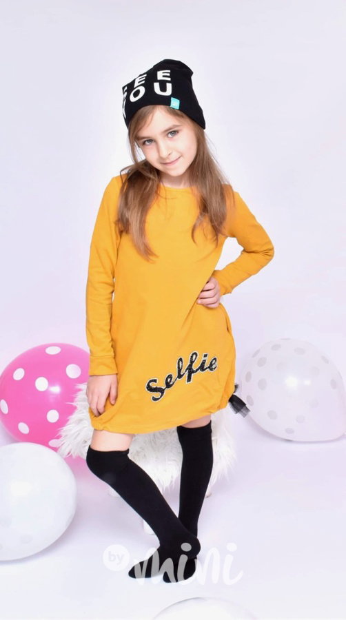 Selfie mustard šaty