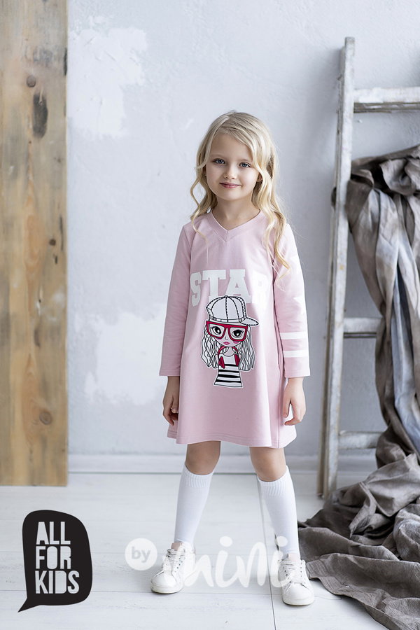 Star "A" šaty pink