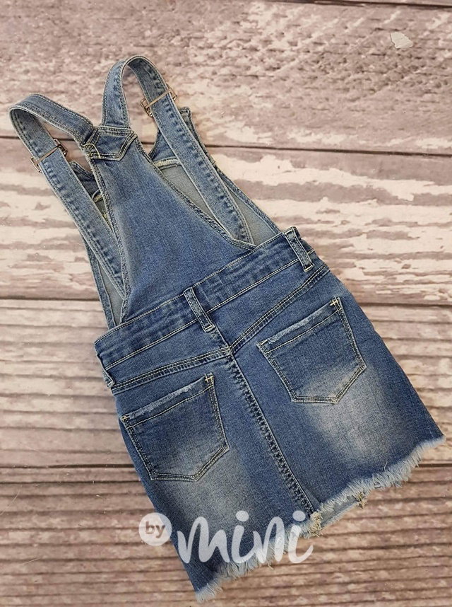 Jeans zdobená lacl sukně