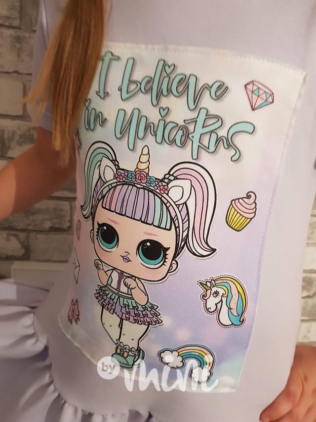 LOL letní šaty s mašličkou unicorn