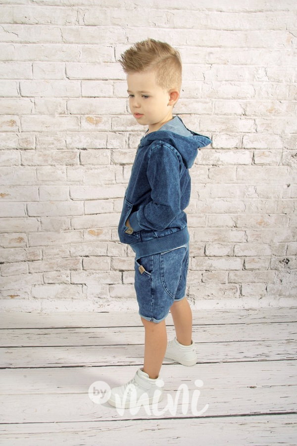 Dark jeans mikina s kapucí