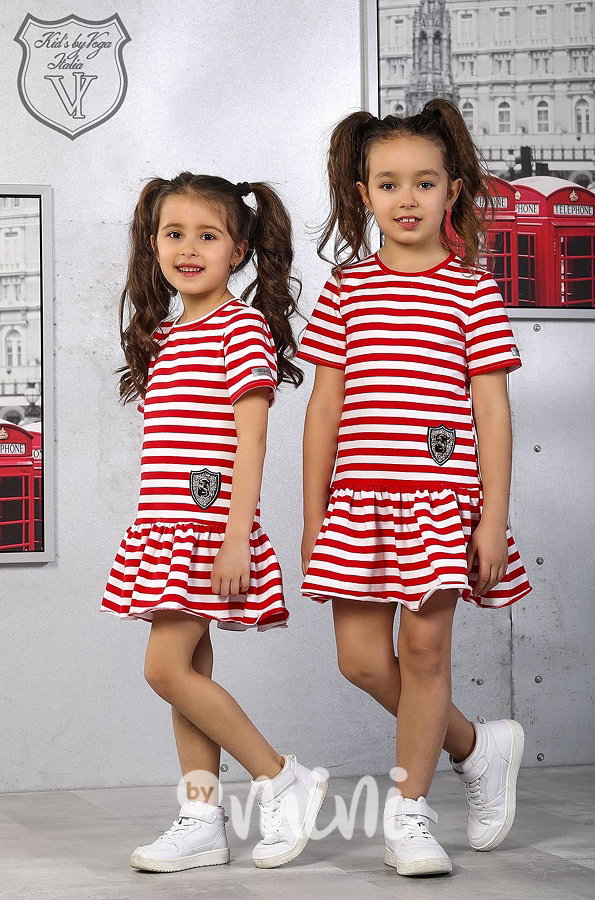 Pruhované red/white šaty
