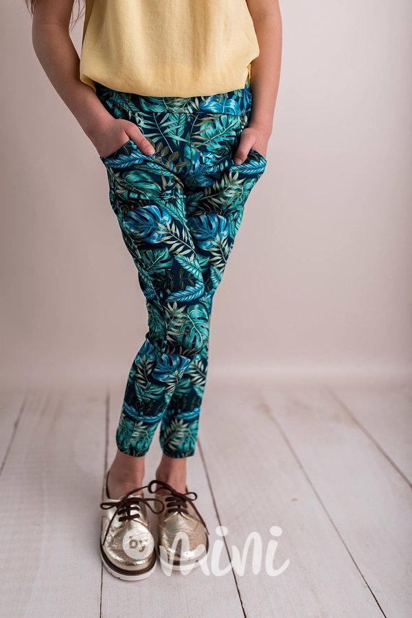 Tropic pants - dívčí kalhoty s listy