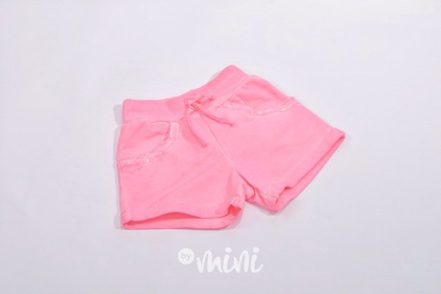Neon pink shorts