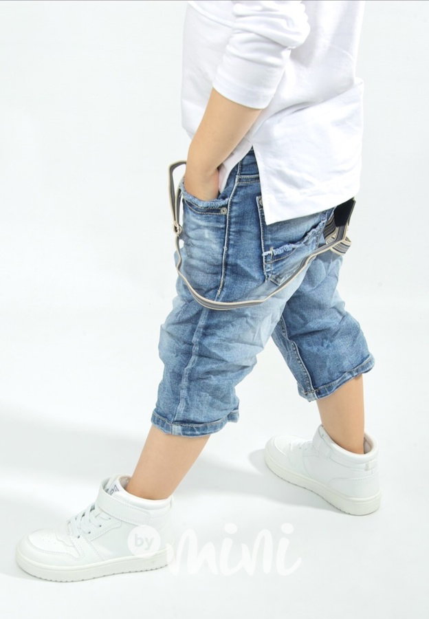 Jeans shorts s kšandami