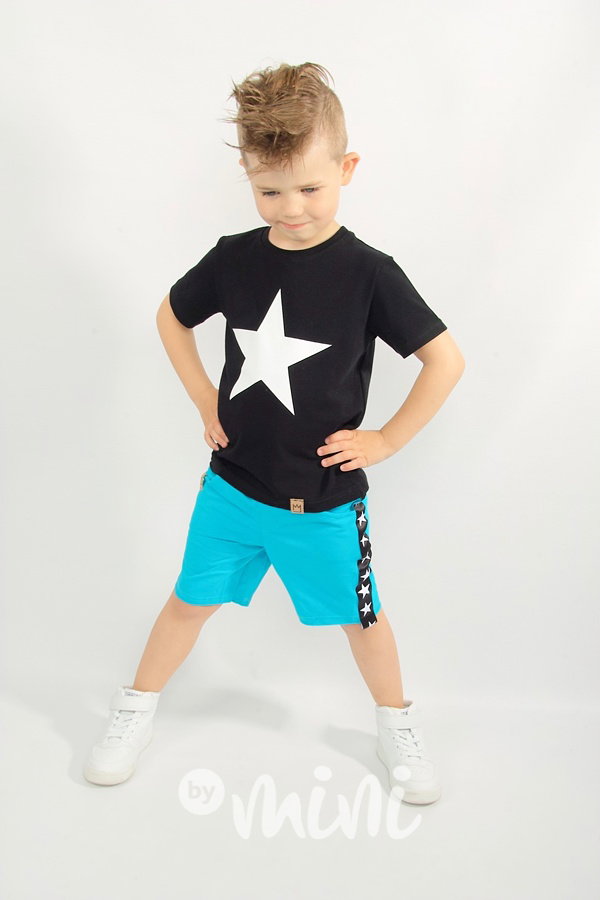 Tyrkys chlapecké shorts hvězdy