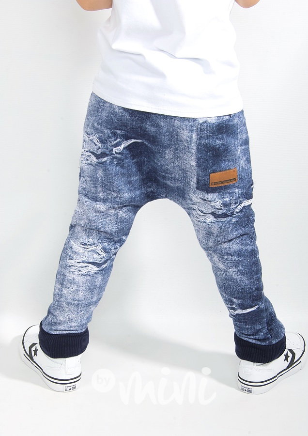 Jeans style baggy tepláky