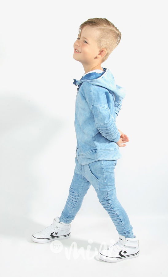 *Despacito* biker tepláky jeans blue