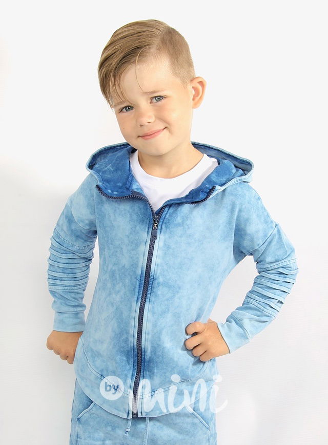 *Despacito* biker mikina jeans blue