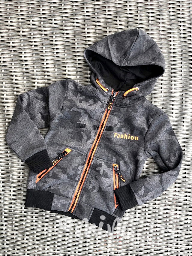Army sporty mikina oranž neon