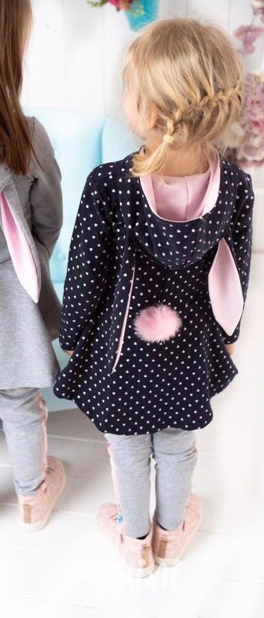 Bunny modrá mikča srdíčka