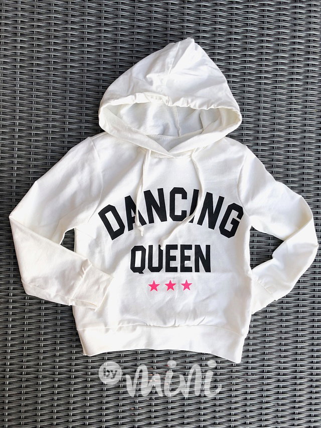 Dancing QUEEN mikina krémová