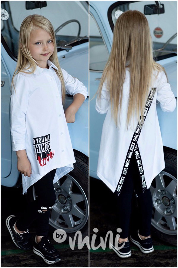 Girl boss košile atyp bílá
