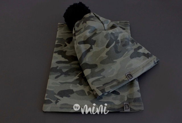 Chlapecký kulich čepice army maskáč bambule + nákrčník By Mini