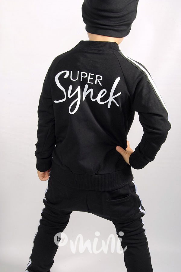 Super synek lampas set černý - mikina + baggy
