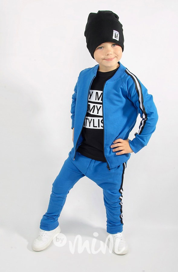 SUPER SYNEK LAMPAS SET MODRÝ - MIKINA + BAGGY
