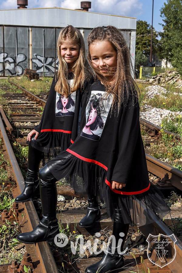 Designová black tunika