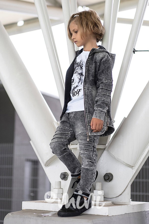 *Premium* Wolf ice black hoodie mikina