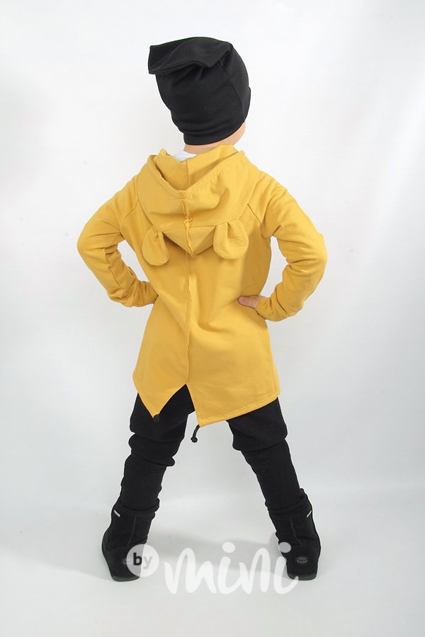 *HIT* Long mikina ouška - mustard