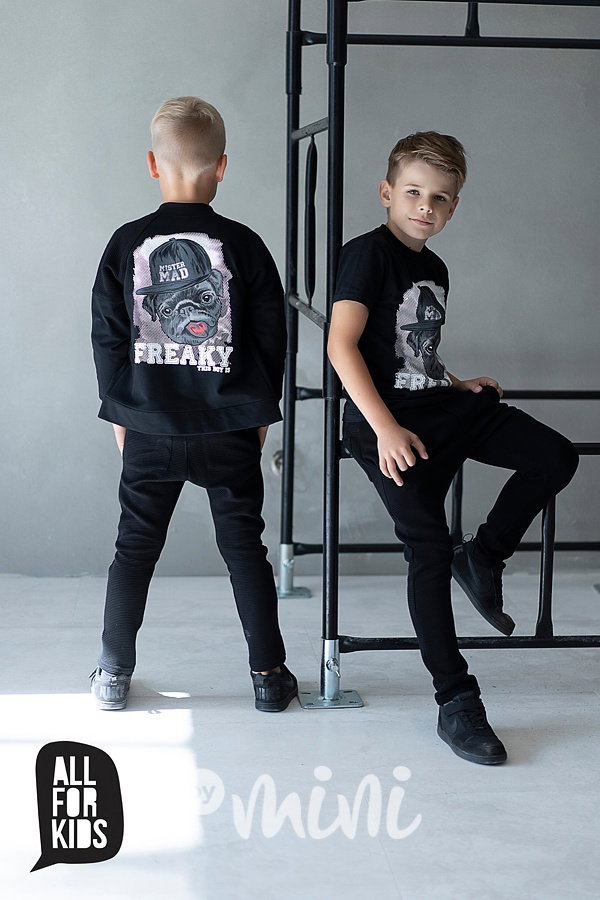 Černé žebrované pants kalhoty