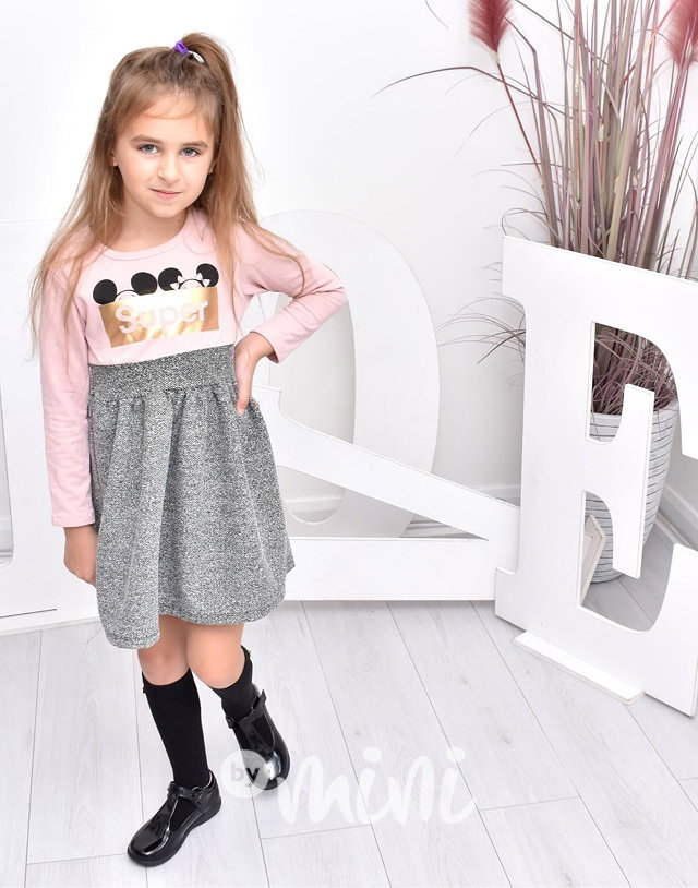 SUPER dívčí podzimní šaty pink