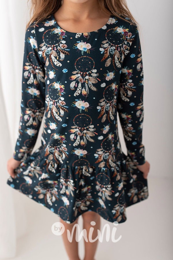 Dívčí šaty lapač snů - fresh cotton