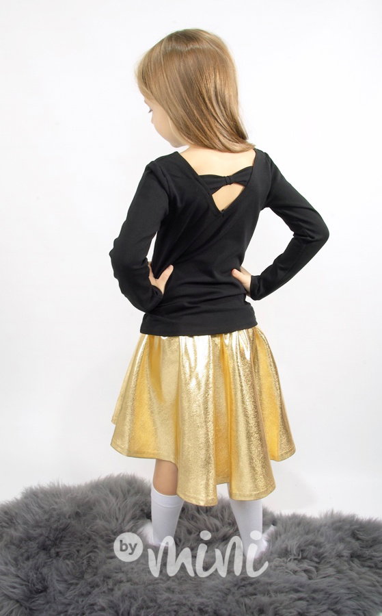 Ballerina top s mašličkou - černý
