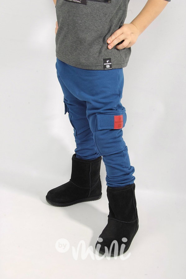 Vyteplené chlapecké baggy kapsáče - blue