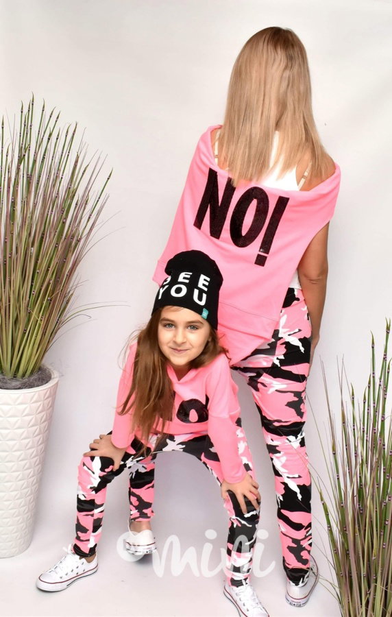 Neon PINK army baggy tepláčky *new*