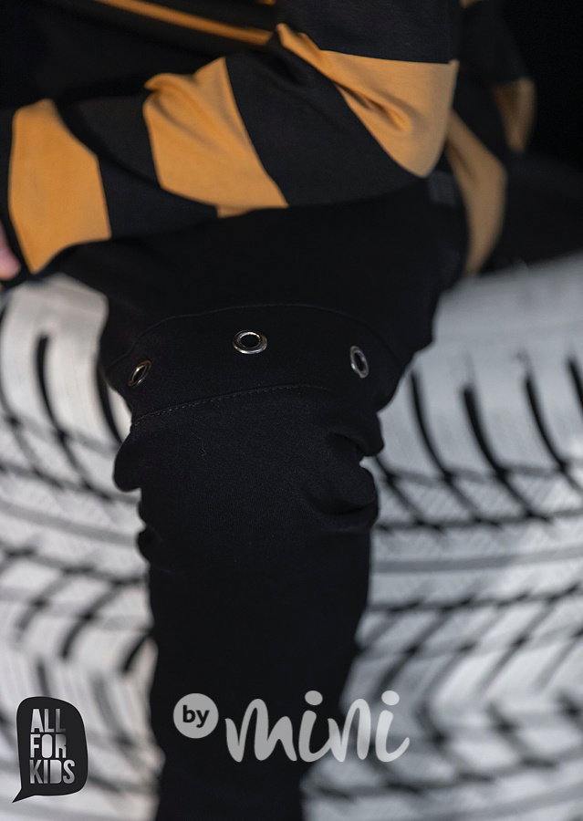 Pruhovaná souprava - mustard/black