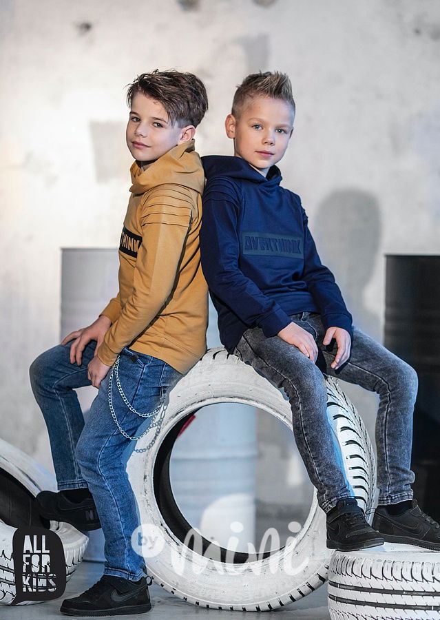 Overthink mikina s prošitím - modrá