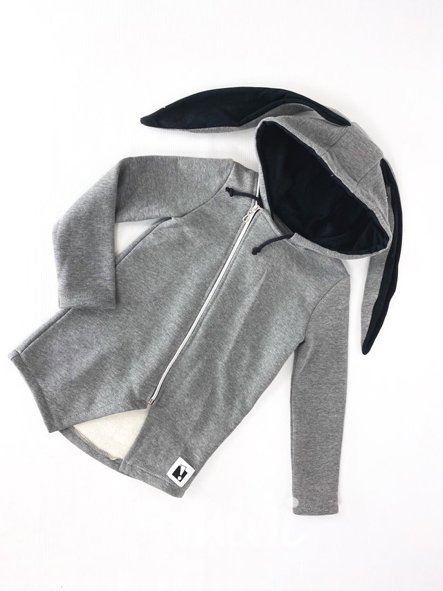 *HIT*  long šedivá chlapecká mikina ouška