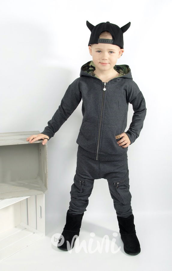 NEW baggy kapsáče šedý melír