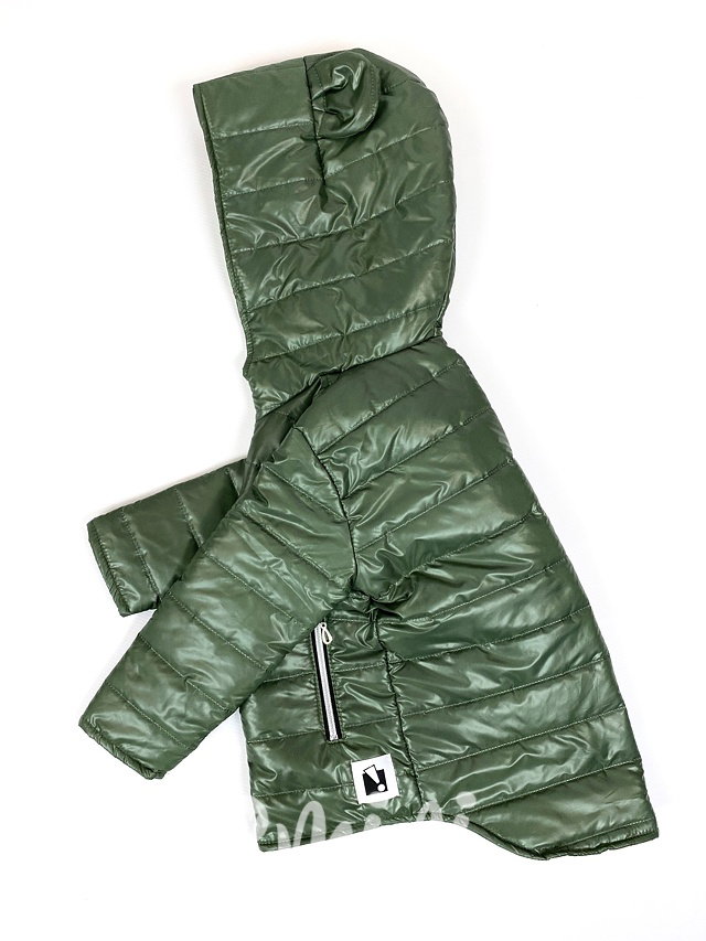 Jarní prošívaná long bunda ouška - khaki