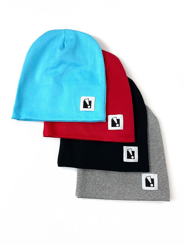 Dvojitá beanie čepka sky blue