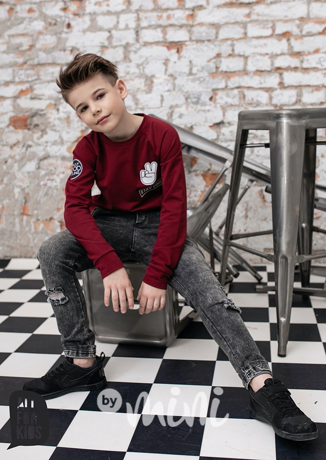 Ripped dark black jeans