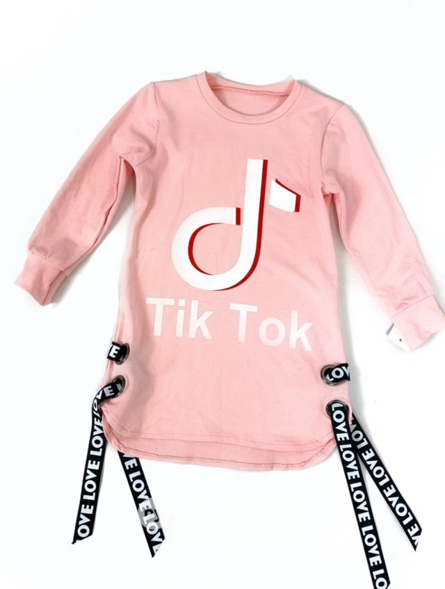 Tik Tok tunika mašle - růžová