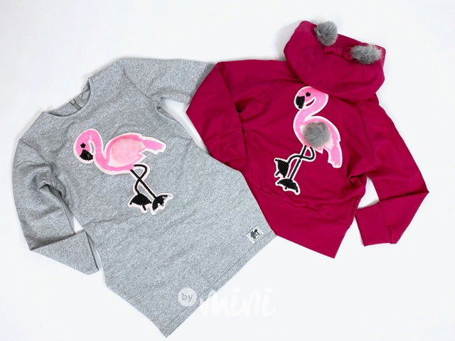 Flamingo dívčí mikina - malinová