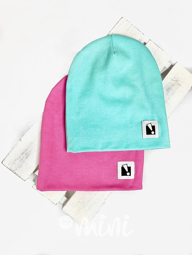 Dvojitá beanie čepka mentolková