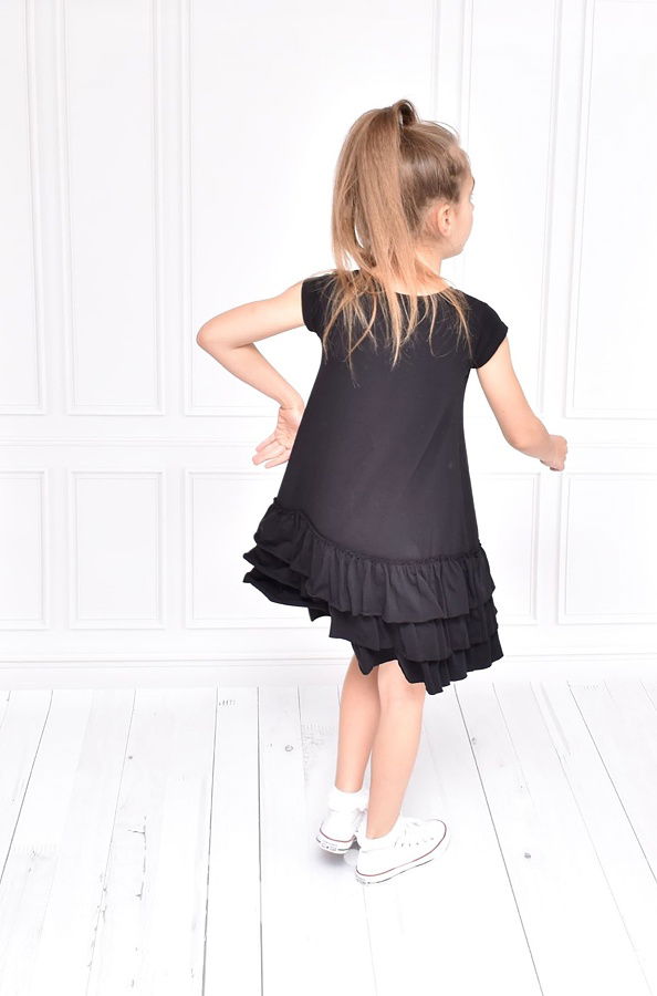 Black dress *TOP* černé dětské šaty s volánky